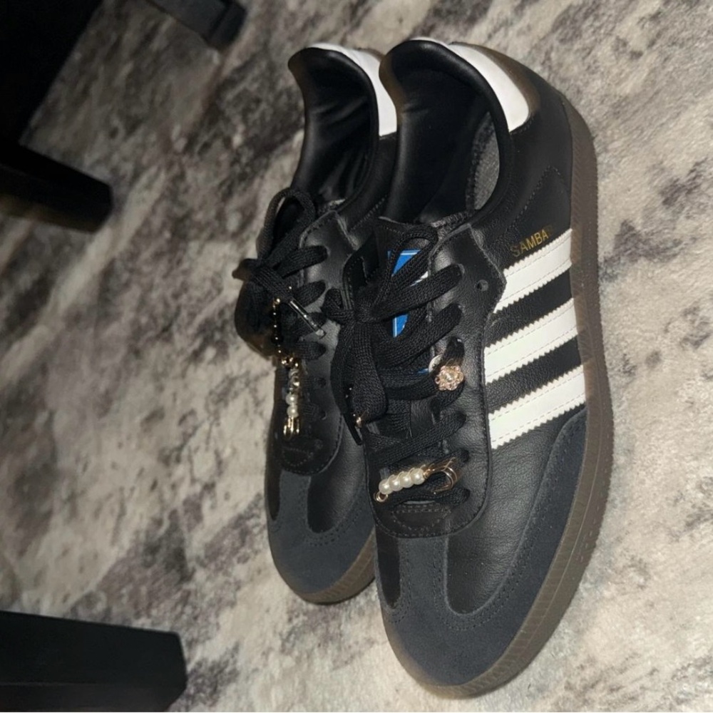 Adidas Samba Black and White Leather Shoes